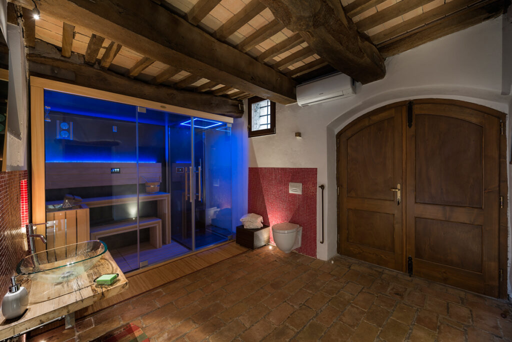 Il centro benessere privato con sauna